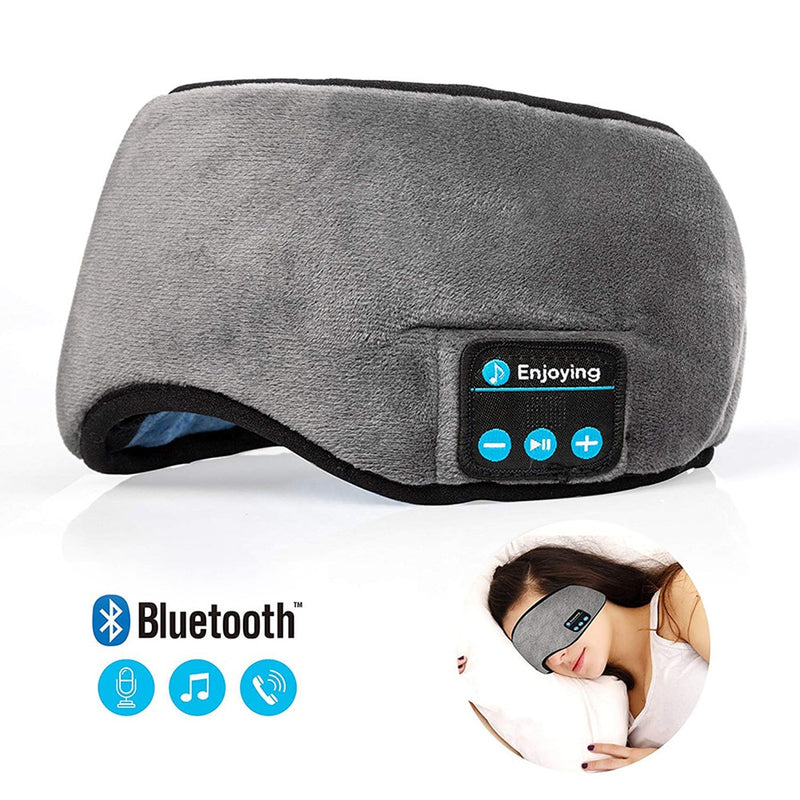 Máscara para os Olhos Bluetooth , Fones de Ouvido para Dormir Sem Fio Macios e Elásticos Confortáveis para Música.